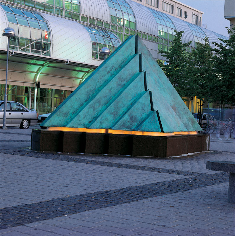 Fontän på Kungstorget i Helsingborg