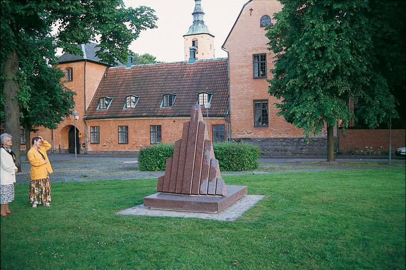 Fontän vid Slottet i Halmstad